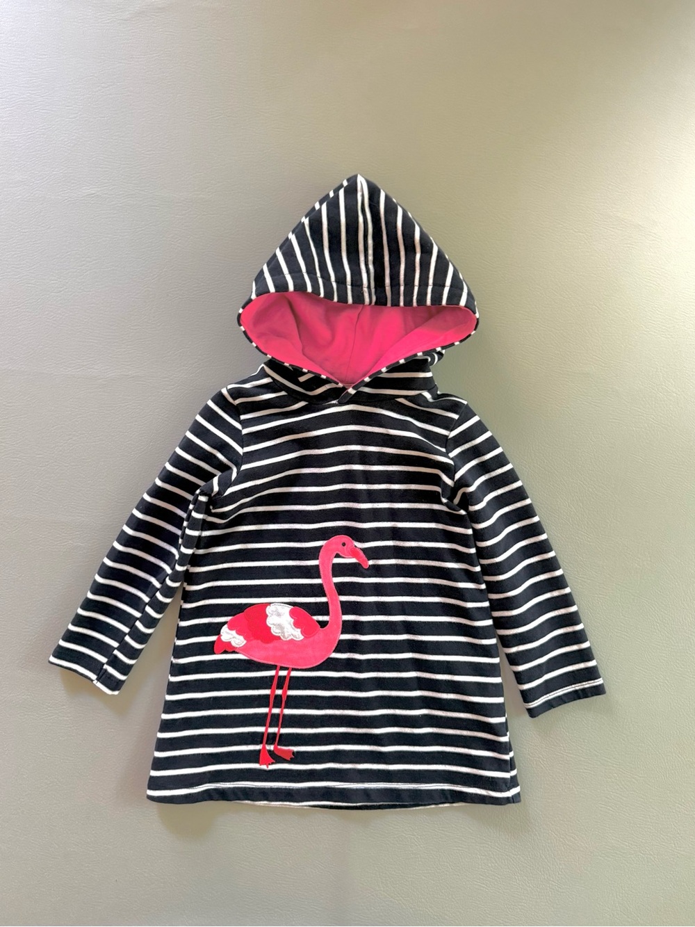 Girls Flamingo Dress Hooded Swim Summer Coverup - No Size 2-3Y 2T 3T Mini Boden